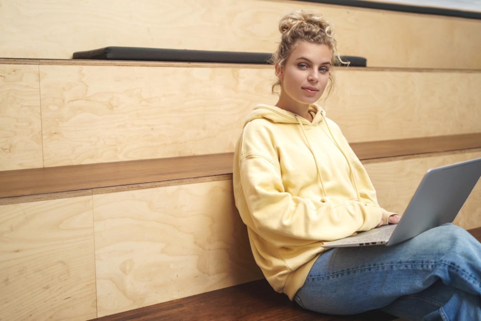 Student working through expense categorization exercises